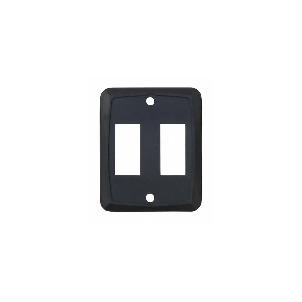 Double Opening Black Switch Plate Cover - 2-1/4" W x 2.74" H - VALDG215VP
